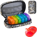 Serfeymi Weekly Travel Pill Organizer 2 Times A Day AM PM Upgraded Rainbow Pill by Serfeymi