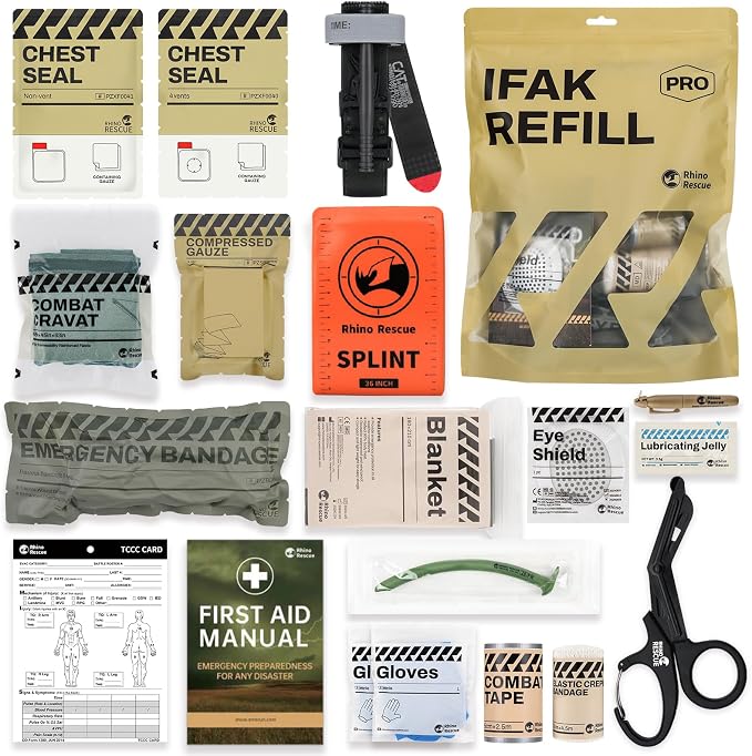 RHINO RESCUE IFAK Refill Kit 17Pcs by RHINORESCUE