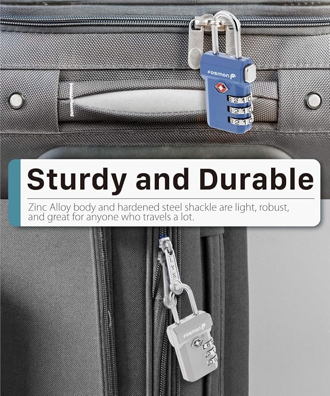 Fosmon TSA Approved Luggage Locks, Suitcase Travel Lock - Image 4