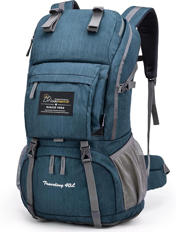 MOUNTAINTOP 40L Hiking Backpack Lightweight Travel Backpack by MOUNTAINTOP