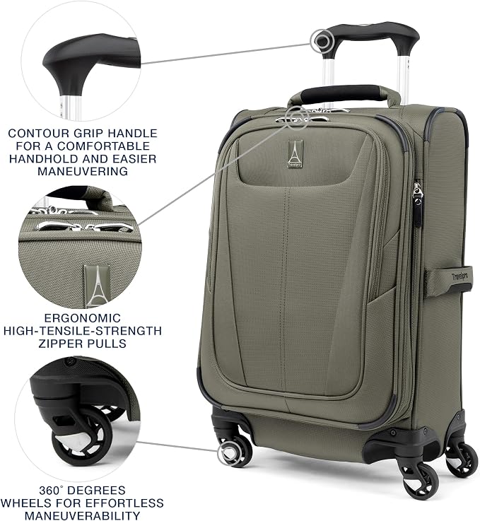 Travelpro Maxlite 5 Softside Expandable Carry on Luggage - Image 2