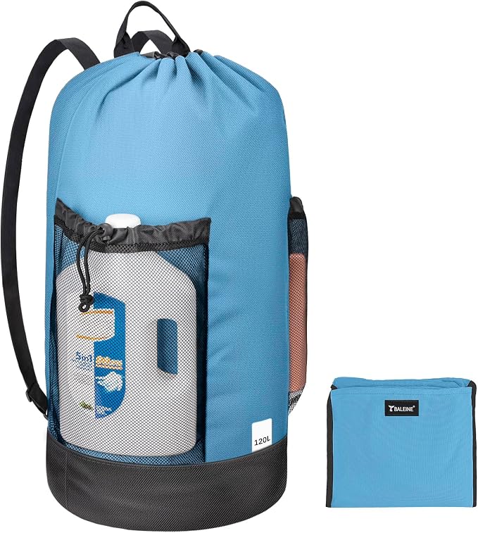 BALEINE 120L Laundry Bag Backpack, 900D Oxford Fabric Large Travel Laundry Bags by BALEINE