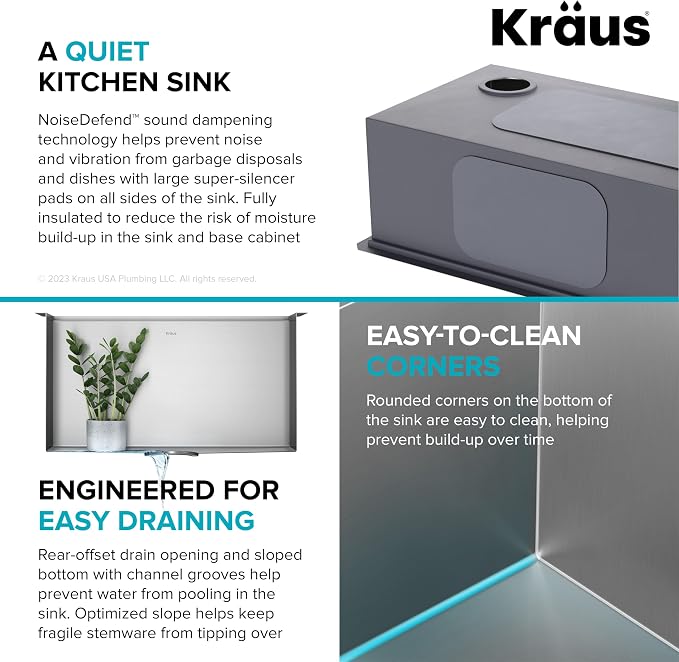 KRAUS Kore 23-Inch Undermount Workstation Single Bowl 16 Gauge Deep Laundry - Image 10