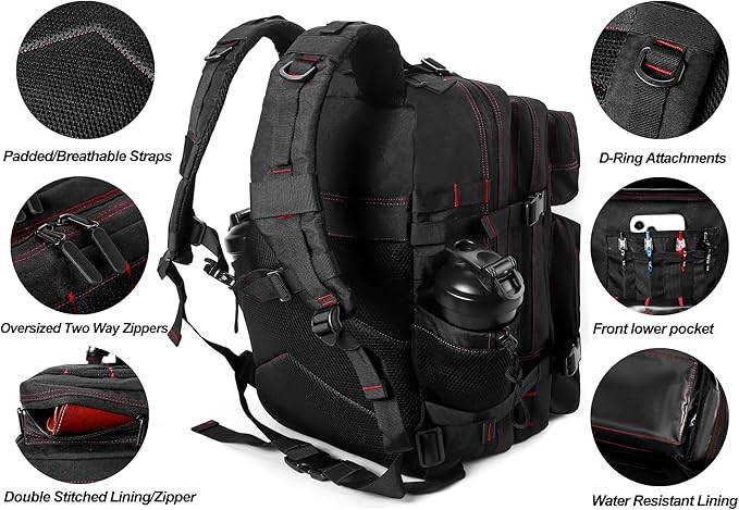LHI Military Tactical Backpack for Men and Women 45L Army 3 Days Assault Pack - Image 5