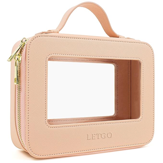 LETGO Clear Makeup Bag Travel Cosmetic Case Transparent Toiletry Bag by LETGO