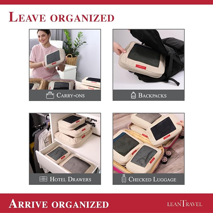 Compression Packing Cubes for Travel Organizers - Image 8