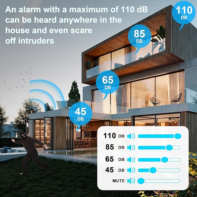 SanJie Door Chime, Door Open Contact Sensor Alarm - Image 6