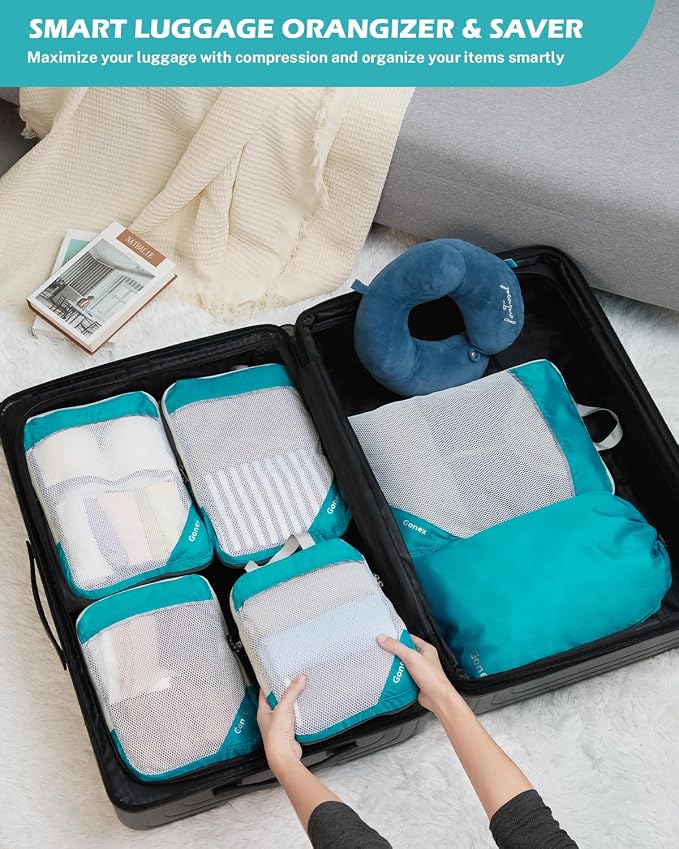 Compression Packing Cubes, Gonex Extensible Storage Mesh Bags Organizers - Image 9