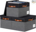 Large Storage Bins with Lids, Foldable Fabric Storage Baskets with Lids by PFFVRP