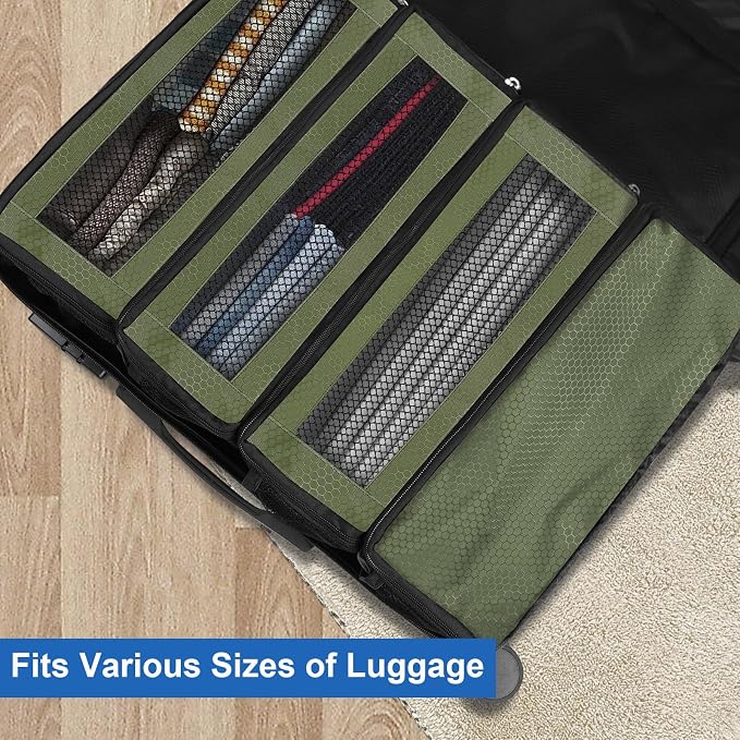Suitcase Organizer, Travel Luggage Organizer Portable Hanging Travel Shelves - Image 2