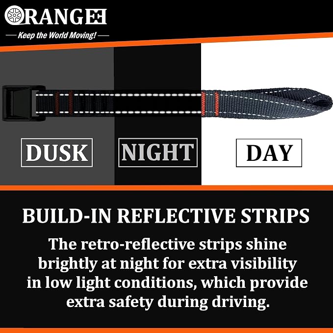 ORANGEE 4 Pack Motorcycle & Bike Luggage Straps 20" - Image 4