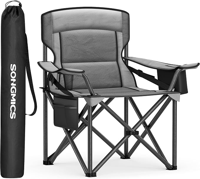 SONGMICS Oversized Lumbar Support Camping Chair, Heavy-Duty Outdoor Folding by SONGMICSbySONGMICSHOME