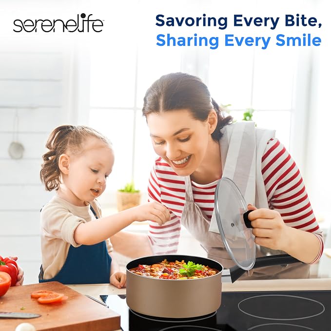 SereneLife 6-Piece Pots and Pans Set – Nonstick Cookware, Heat-Resistant - Image 7