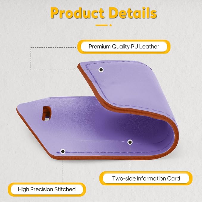 8 Pack Leather Luggage Travel Bag Tags by Travelambo - Image 4