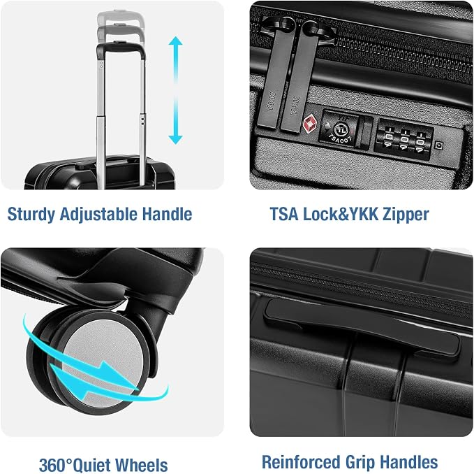 KYME Carry On Luggage 22x14x9 Airline Approved - Image 4