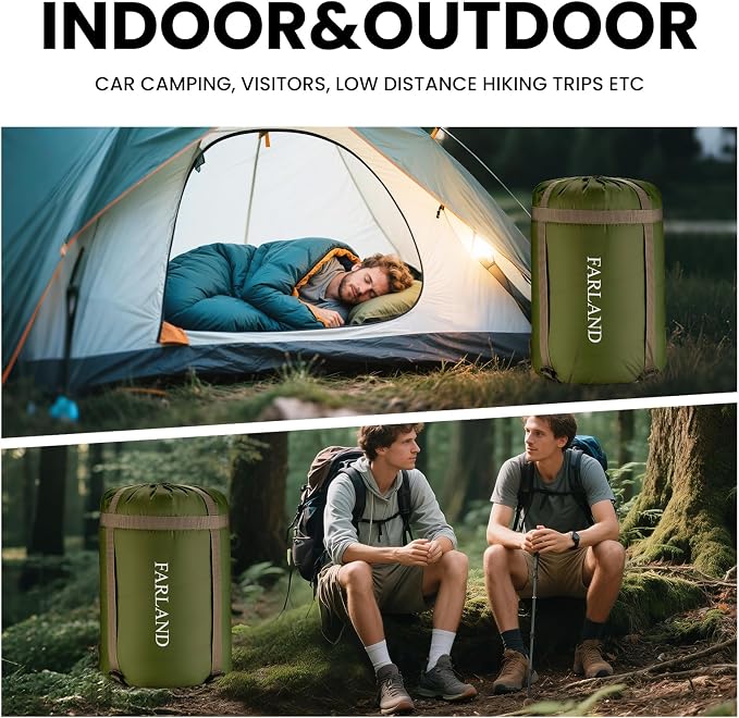 FARLAND Sleeping Bags 30℉ for Adults Teens Kids - Image 6