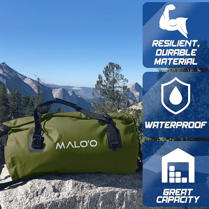 Malo'o Waterproof Dry Bag Duffel 40L/60L/100L, Roll Top Duffel Keeps Gear Dry - Image 5