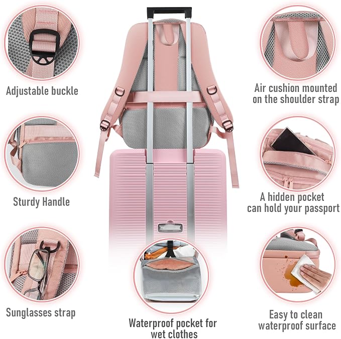 Travel Backpack, Business Anti Theft Slim Sturdy Laptops Backpack - Image 4