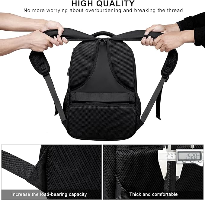 School Backpack for Teen Boys, 15.6 Inch Anti Theft Laptop Bookbag - Image 6