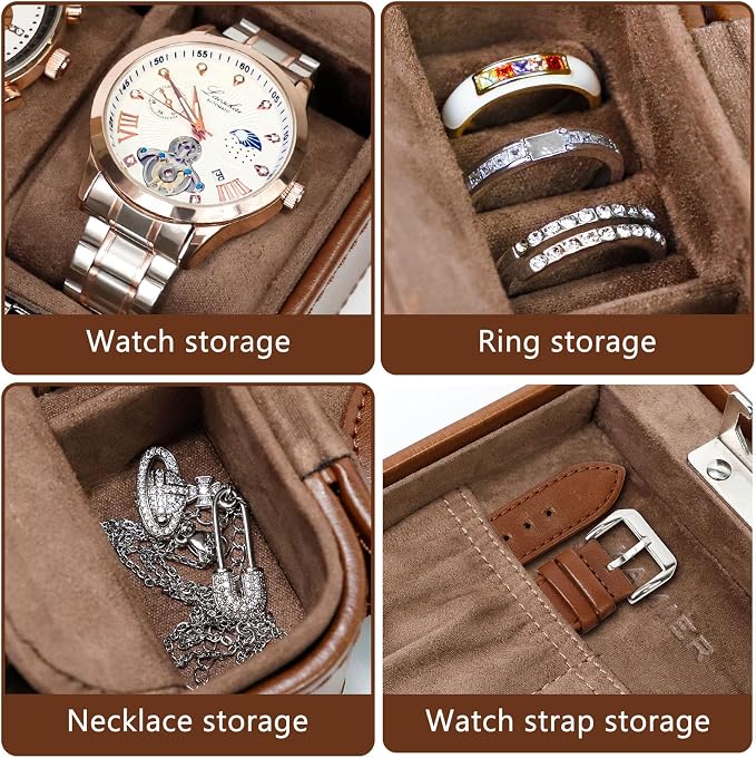 KAMIER Watch Travel Case with Combination Lock - Image 3
