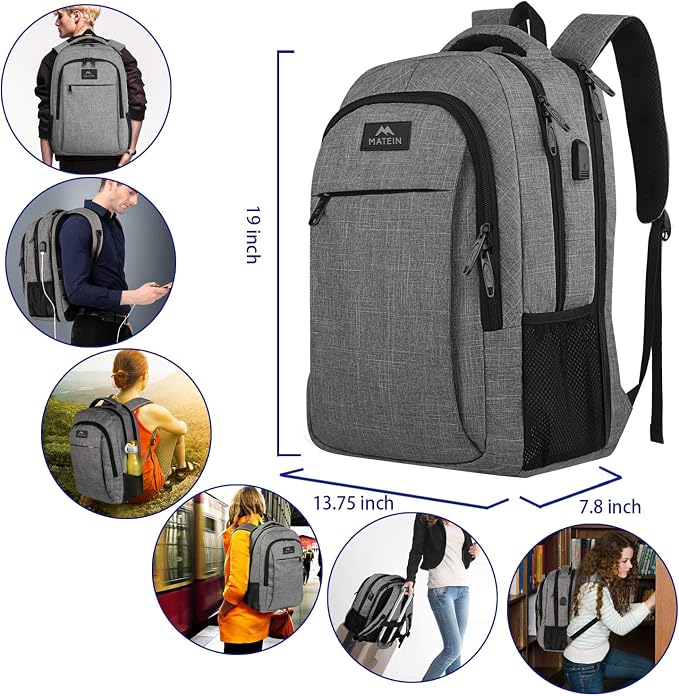 17 Inch Laptop Backpack, MATEIN TSA Large Backpack - Image 6