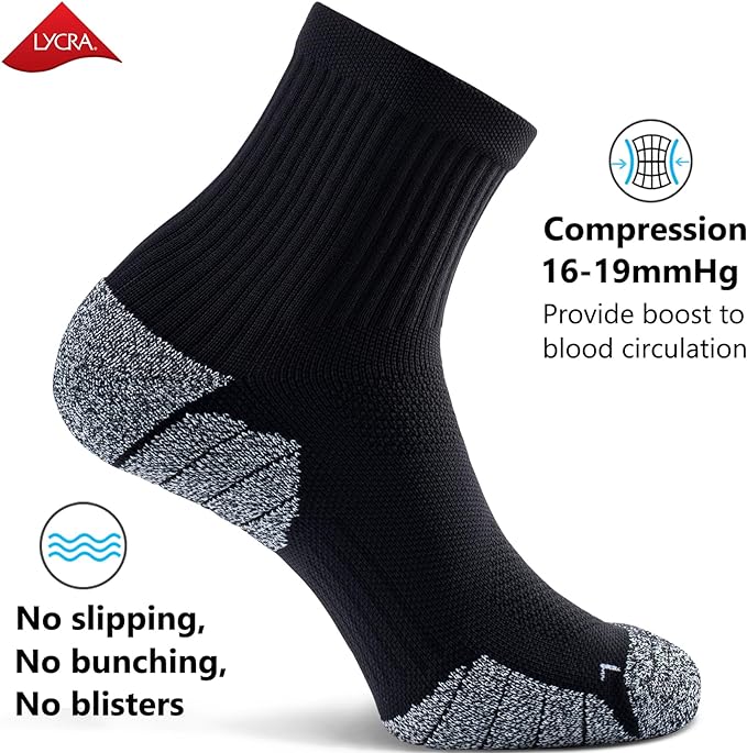 CWVLC Cushioned Compression Sport Quarter Socks - Image 3
