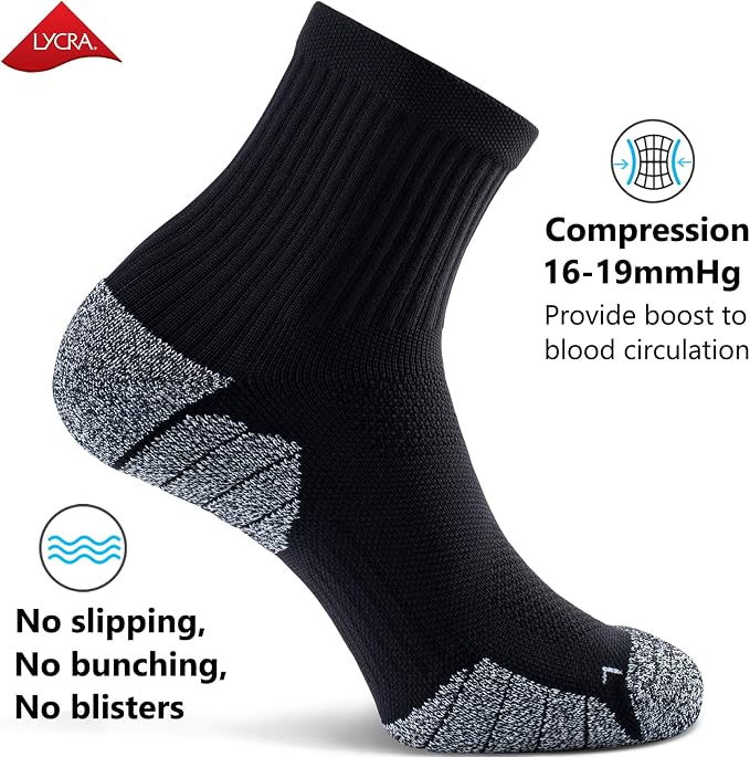 CWVLC Cushioned Compression Sport Quarter Socks - Image 3