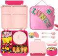 Kids Bento Lunch Box with 8oz Soup Thermo, Kids Leakproof Lunch Food Containers by Aimsnk