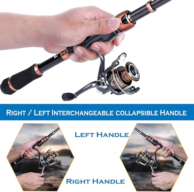 PLUSINNO Fishing Rod and Reel Combos, Bronze Warrior Toray 24-Ton Carbon Matrix - Image 8