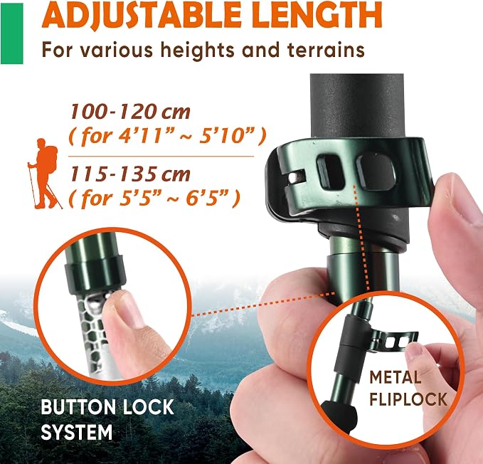 Trekology Trek-Z Collapsible Hiking & Trekking Poles - Image 4