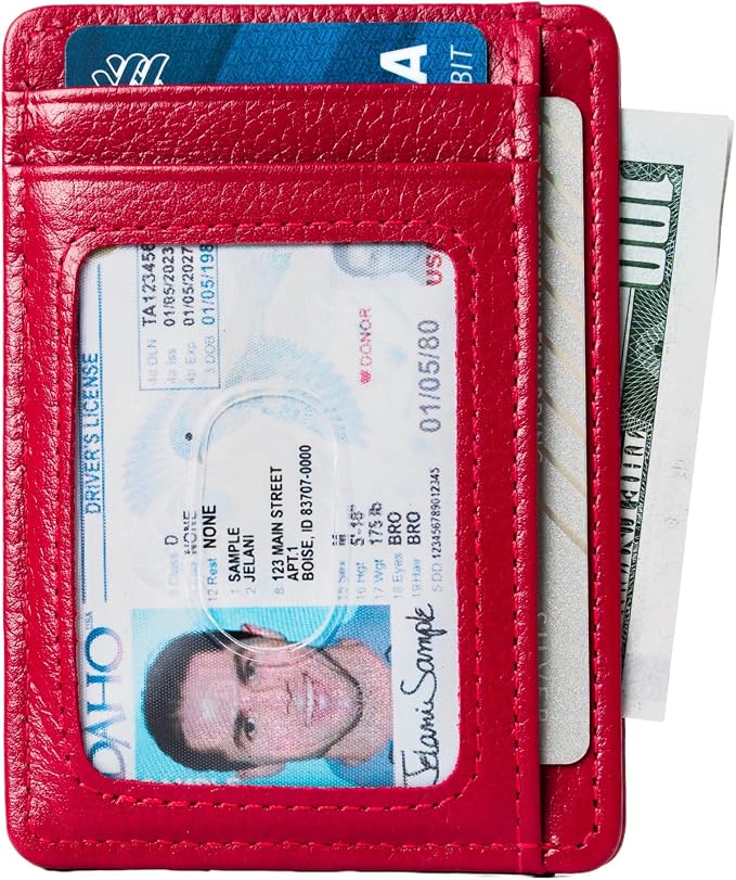 KARAKORAM Vertical Handcrafted Premium Leather Front Pocket Credit Card Holder - Image 3