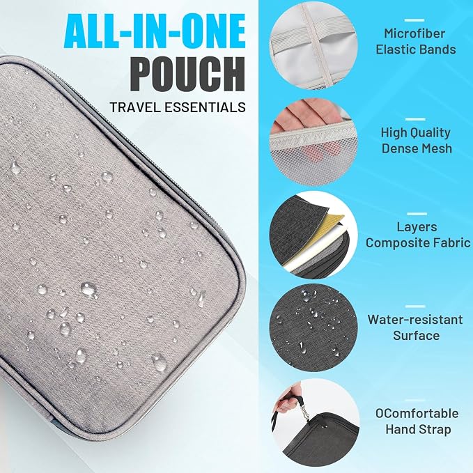 Travel Cable Organizer Bag, Electronics Organizer Tech Pouch - Image 4