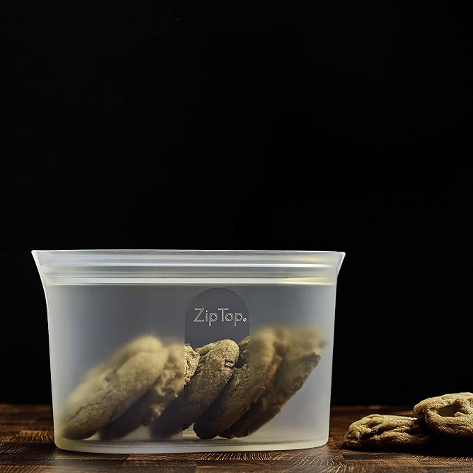 Zip Top Reusable Food Storage Bags | Medium Dish | Silicone Meal Prep Container - Image 8