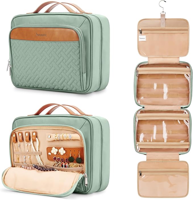 Travel Hanging Toiletry Bag for Women, Cruise Ship Essentials, by COOSKY