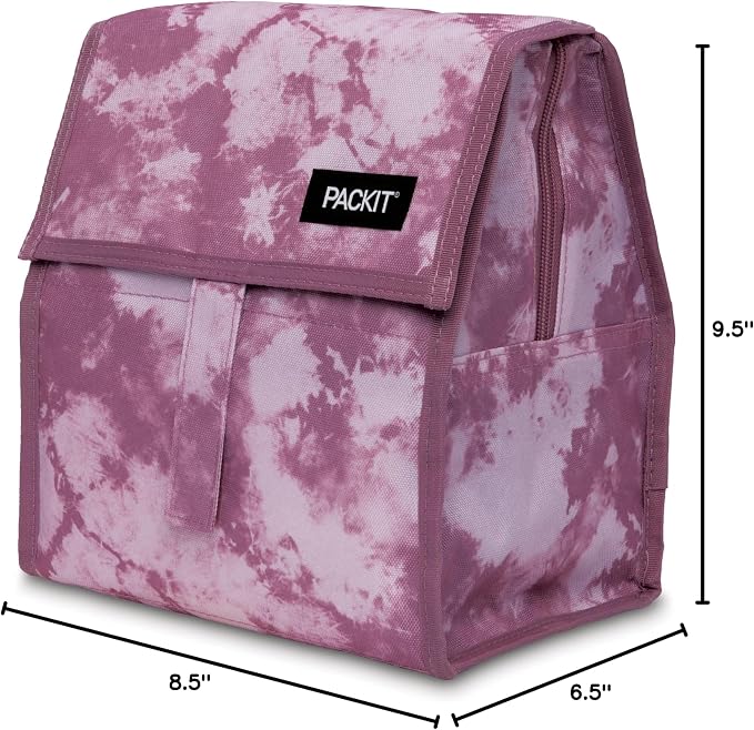 Freezable Lunch Bag, Mulberry Tie Dye - Image 9