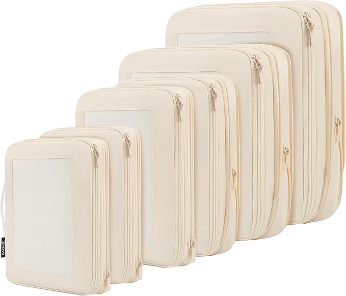BAGAIL 4 Set/6 Set/8 Set Compression Packing Cubes Travel Accessories by BAGAIL