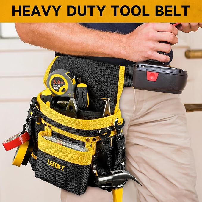 Tool Belt, Magnetic Tool Pouch, 14-Pockets Tool Belts - Image 7