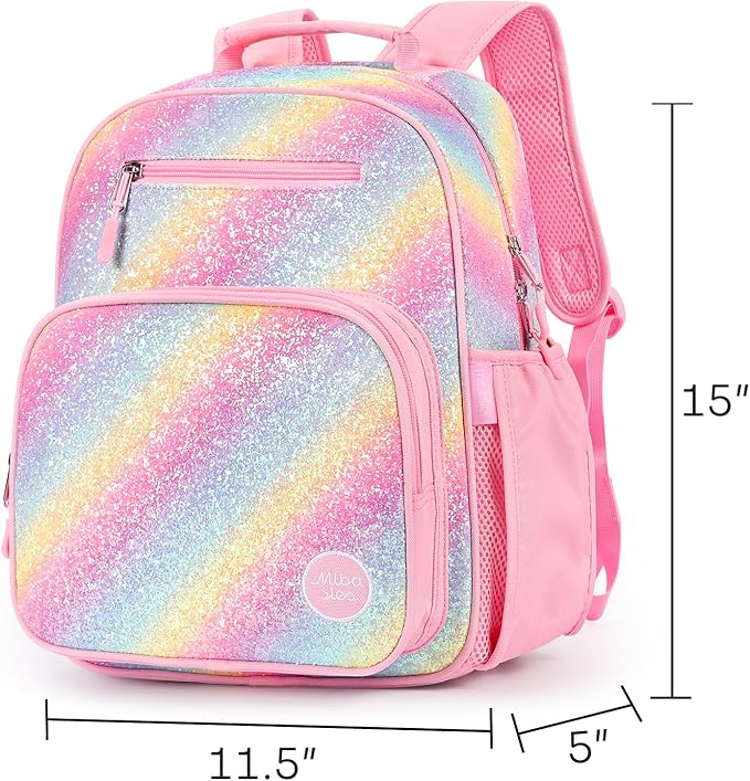 mibasies Girls Backpack 5-8: Glitter Kids Backpacks - Image 3