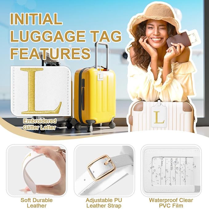 Personalized Initial Luggage Tags - Image 3
