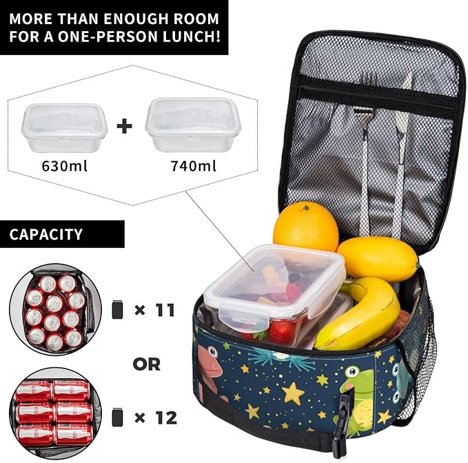 Frog Insulated Lunch Box for Women Men Frog Lunch Bag for Travel, or Fishing - Image 4