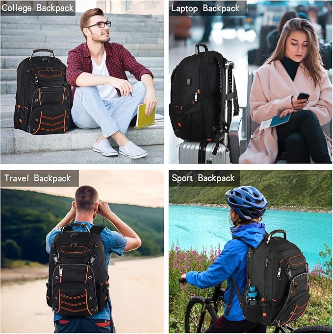 VECKUSON 18.4 Laptop Backpack for Men, 55L Extra Large Gaming Laptops Backpack - Image 7