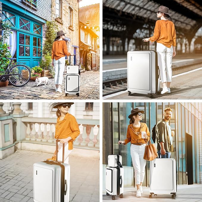 Hard Shell Luggage Sets with Spinner Wheels 4 Piece, Expandable Large Suitcases - Image 8