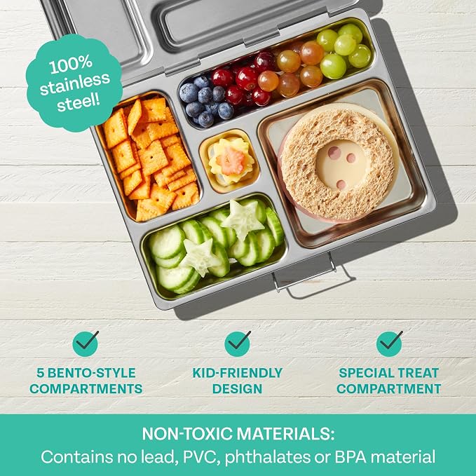 PlanetBox Rover Stainless Steel Bento Box Style Lunch Box - Image 3