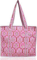 Cotton Quilted Tote Bag for Women – Large Beach & Travel Tote by ThirdEyeExport