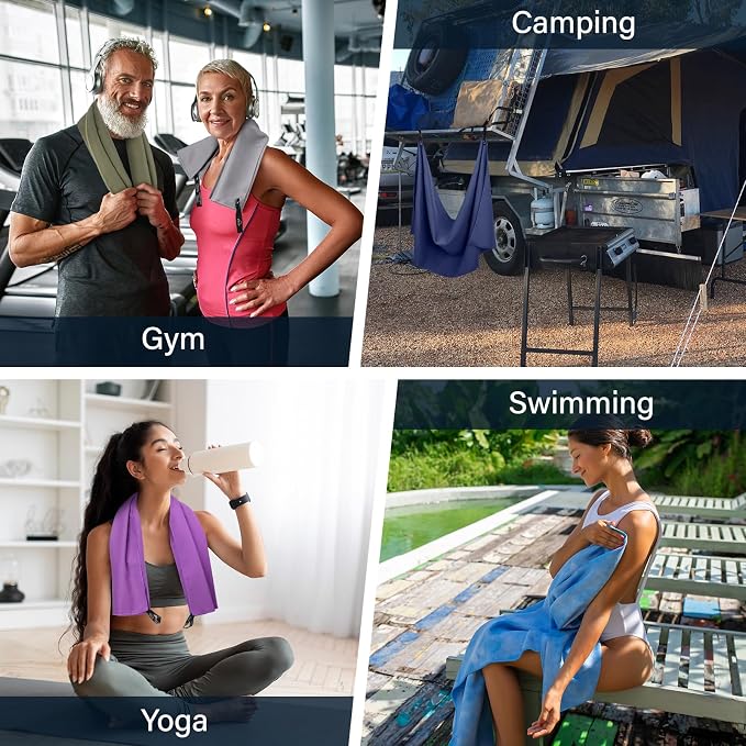 APEXUP Microfiber Travel Towel, Ultra Absorbent Quick Dry Towels, Lightweight - Image 8