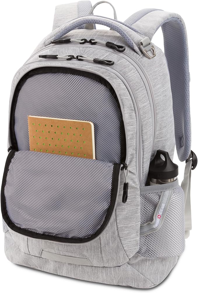 SwissGear Cecil 5505 Laptop Backpack, Light Grey - Image 8