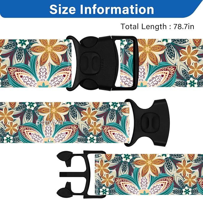 2 Pack Luggage Straps for Suitcases, Adjustable Travel Belt - Image 3