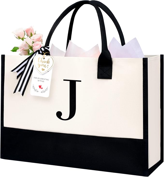 BAGAIL Initial Tote Bag, Personalized Birthday Gifts - Image 8