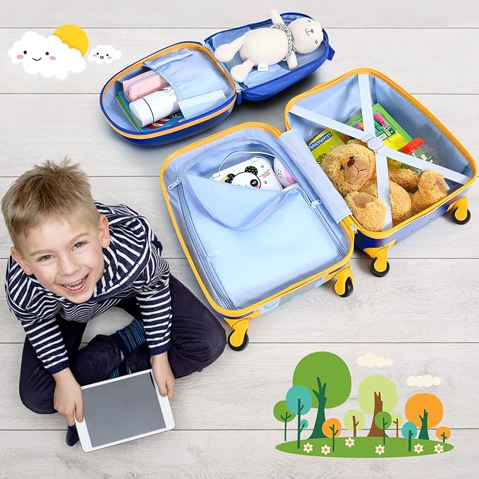 HONEY JOY Kids Luggage, Lightweight Toddler Girls Suitcase, Durable ABS - Image 3