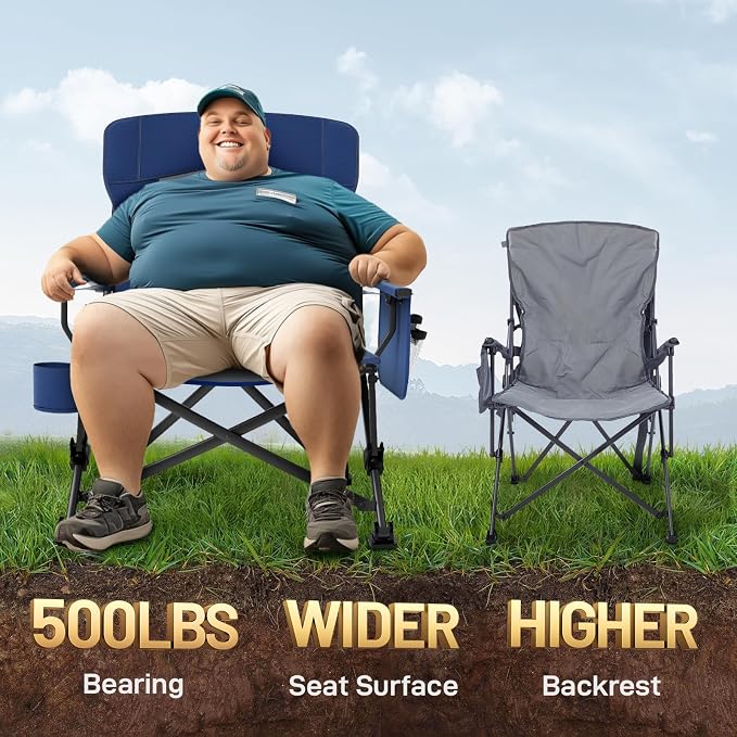 EVER ADVANCED Oversized Folding Camping Chair - Image 3